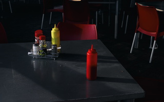 Condiments left on table s