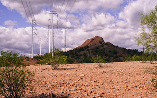 Tempe cloudy desert power lines s