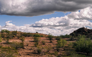 Tempe desert under clouds 2