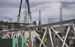 Assembling a crane in the city of Tempe 12