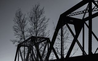 Tempe Old Railroad Bridge 1912 bw