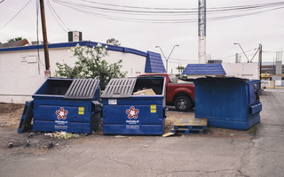 Blue Dumpsters Blue Roofs 01