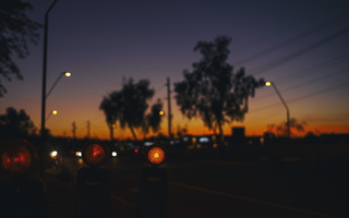 Tempe Traffic Lights after sunset  02