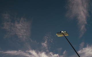 Stadium Lights Cloudy Sky