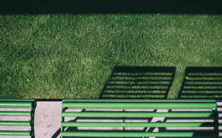Green seat lawn concrete