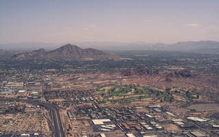 Camelback mountain from the plane 2k