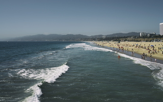 Santa Monica Beach Pacific Ocean from Pier