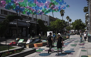 Downtown Santa Monica California Street Balloons