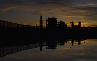 SRP Kyrene Generating Station Sunset October Silhouette Reflection 03