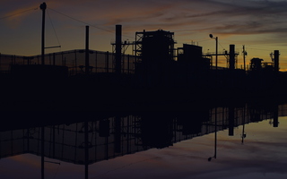 SRP Kyrene Generating Station Sunset October Silhouette Reflection