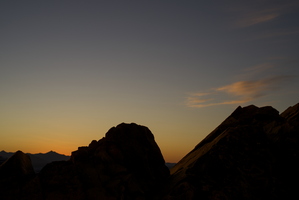A-mountain rocks sunset southwest sky December