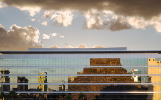 Virtual Pyramid Mesoamerican Reflections Glass Building