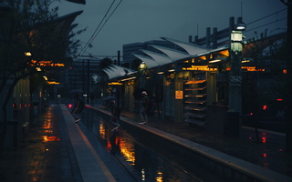 Rainy morning at the train 3