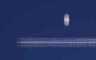 Airplane Moon Shockwave Turbulence