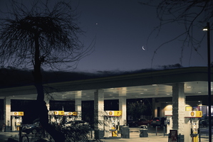 Gas Station Romantic Star Moon s