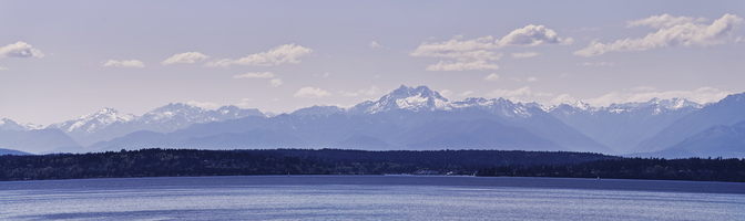 Seattle Olympic Mountains Panorama 4k 1