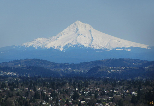 Portland Oregon Spring snowy Mount Hood 2010 11