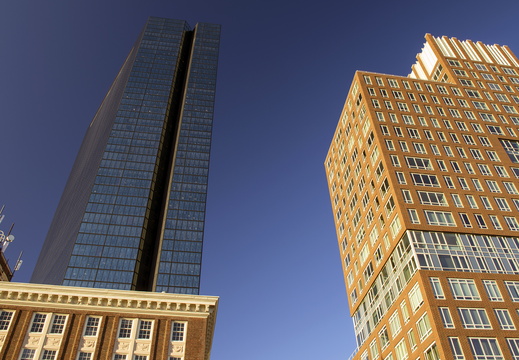 Boston John Hancock Tower architecture contrast 3