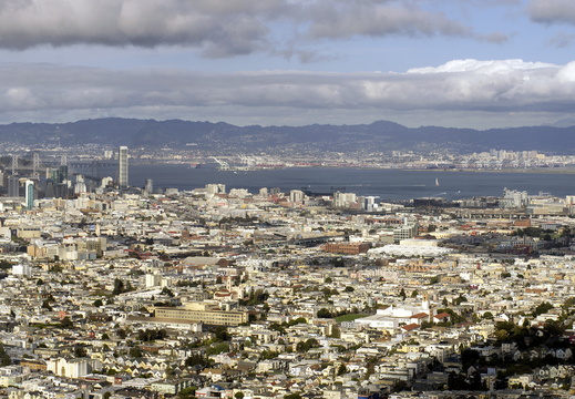 San Francisco California City panorama cloudy 1