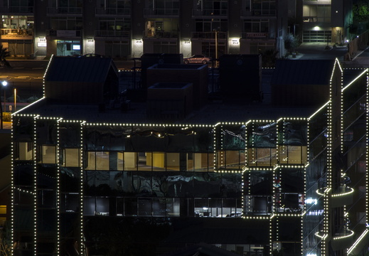 Tempe Arizona Evening MIll Ave buildings lights