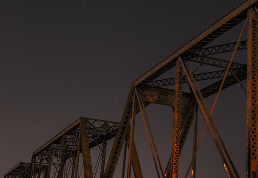 Tempe Arizona photography city scenes Town Lake railroad bridge stars