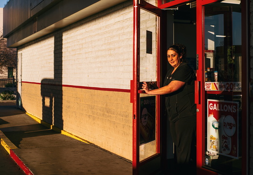 Tempe Arizona At the gas station at sunset circle k