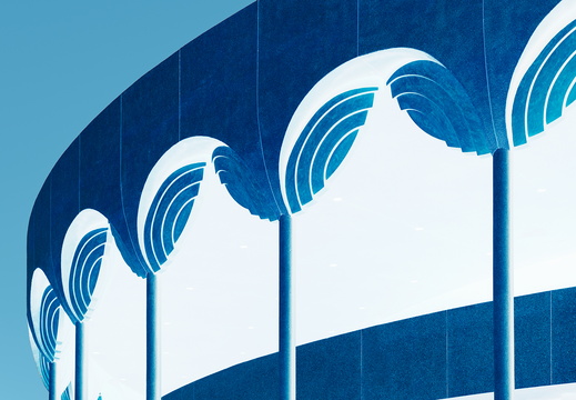 Tempe in December Abstract City Gammage Blue
