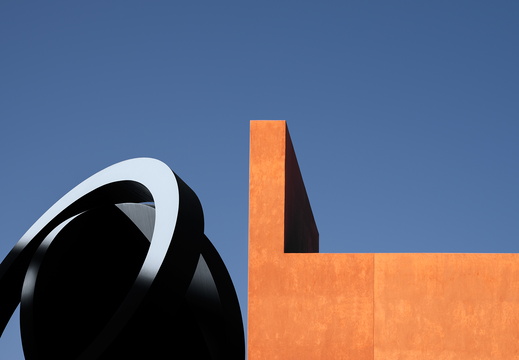 Tempe Arizona photography October Afternoon ASU Art Musuem Sculpture Architecture Geometry Orbital Barrier