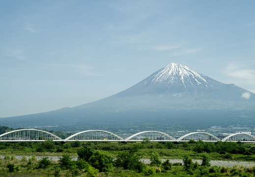 Mount Fuji from Shinkansen Bridge